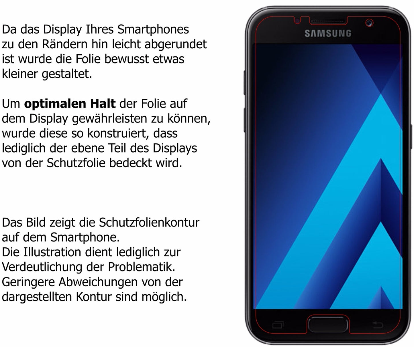 Schutz gegen Kratzer auf dem Samsung Galaxy A5 (2017) Glas durch Schlüssel oder Ähnliches