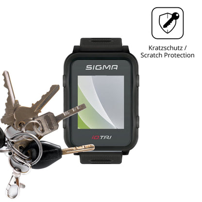 Schutz gegen Kratzer auf dem SIGMA iD.TRI Glas durch Schlüssel oder Ähnliches