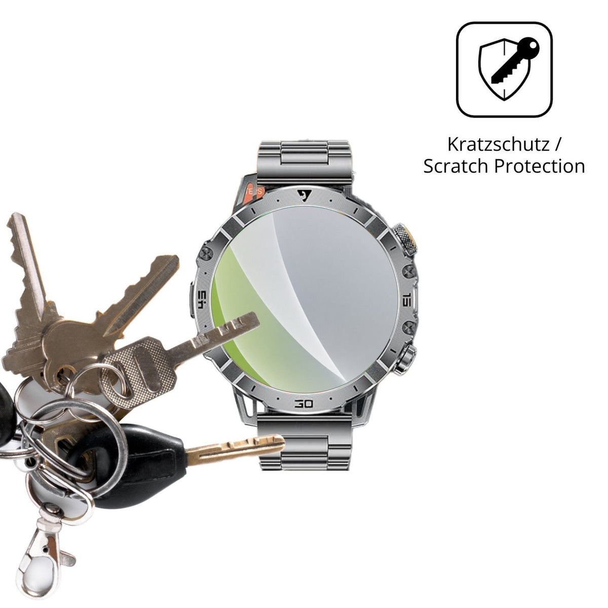 Schutz gegen Kratzer auf dem SUNKTA EF18 Glas durch Schlüssel oder Ähnliches