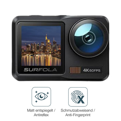 Schutz gegen Kratzer auf dem Surfola Action Cam 4K Glas durch Schlüssel oder Ähnliches