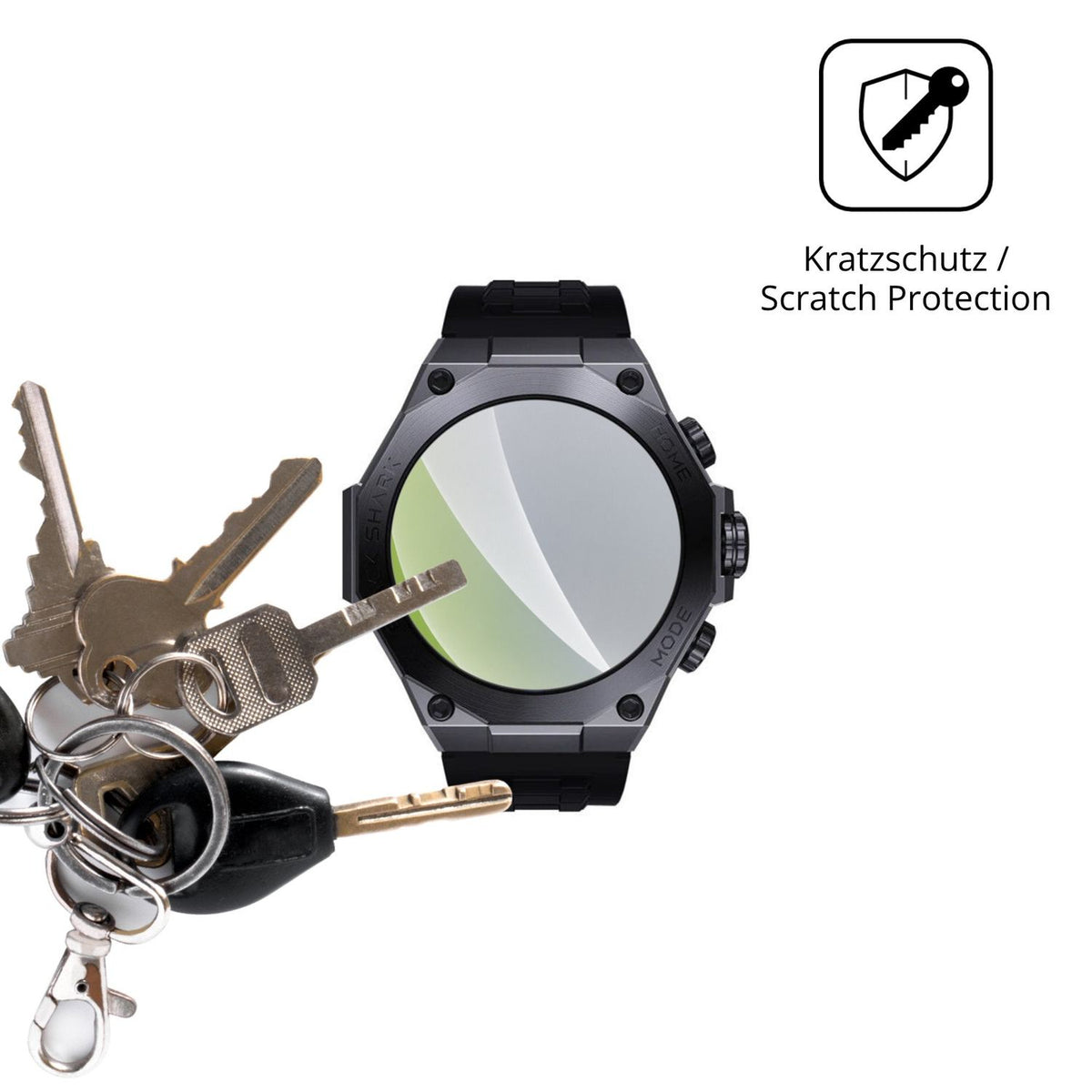 Schutz gegen Kratzer auf dem Xiaomi Black Shark S1 Pro Glas durch Schlüssel oder Ähnliches