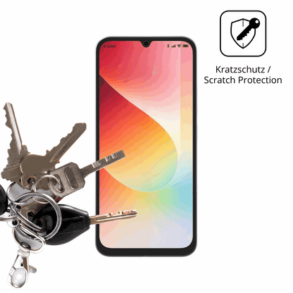 Schutz gegen Kratzer auf dem Xiaomi Redmi 15A 5G Glas durch Schlüssel oder Ähnliches