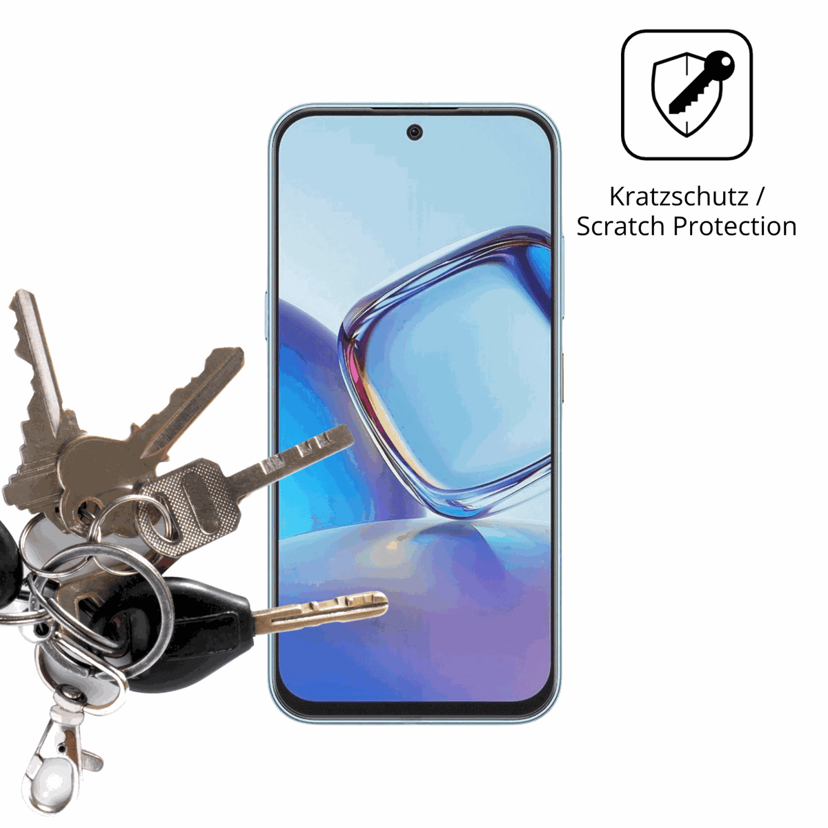 Schutz gegen Kratzer auf dem ZTE Blade V80 Vita Glas durch Schl�ssel oder �hnliches