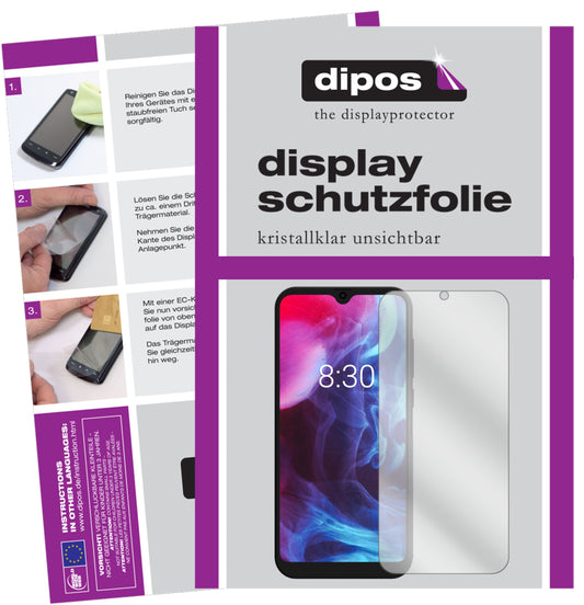 Klare Displayschutzfolie von dipos passend für Archos Oxygen 63, präziser Zuschnitt und blasenfrei montiert