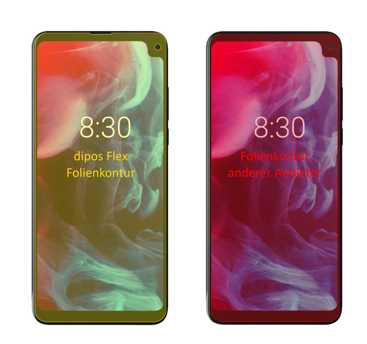 3x 3D Full Cover Schutzfolie für Archos Oxygen 68XL