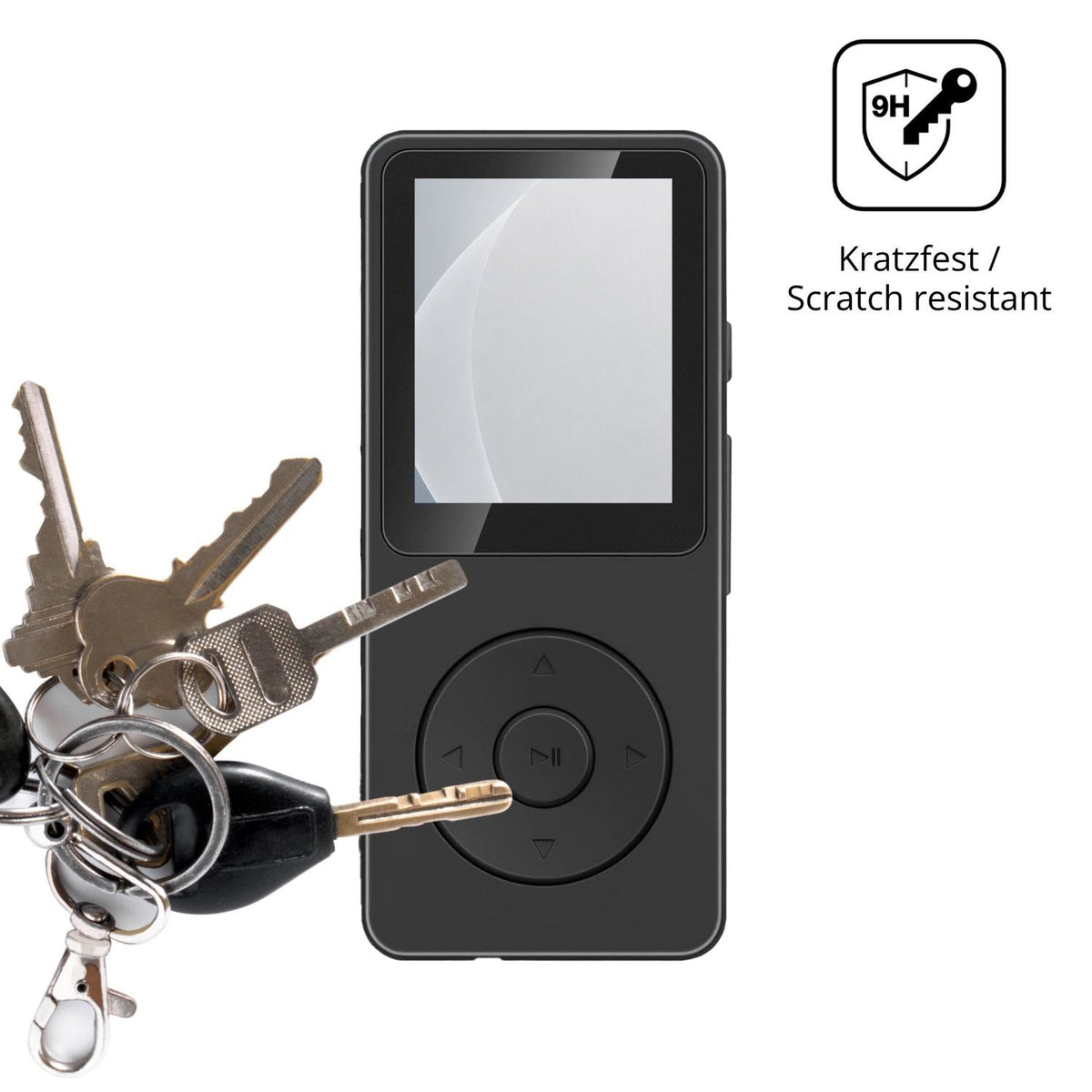 dipos Displayschutz für Aroeally MP3-01F, mattierte Oberfläche, robuste Festigkeit und perfekte Passform