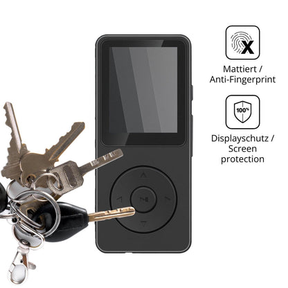 dipos Displayschutz für Aroeally MP3-01F, mattierte Oberfläche, Blickschutzfilter und perfekter Passform