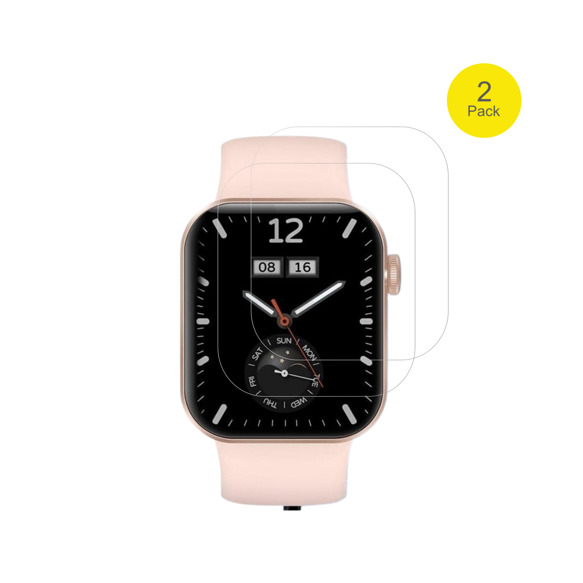 ASEEYIRJSmartwatch 1.85 Zoll mit aufgebrachter dipos Displayschutzfolie, glasklare Darstellung ohne Einschränkungen