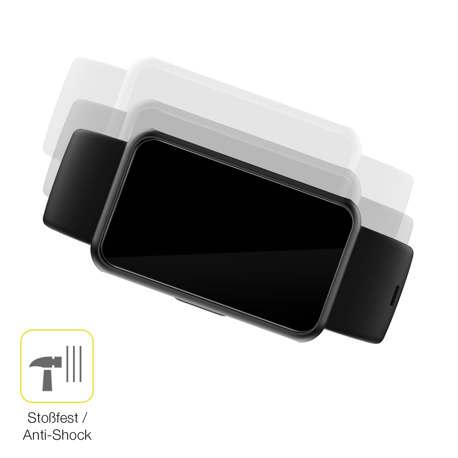 dipos Displayschutz für Asmoda Fitnesstracker 1,47 Zoll, transparente Oberfläche, geringe Dicke und perfekte Passform