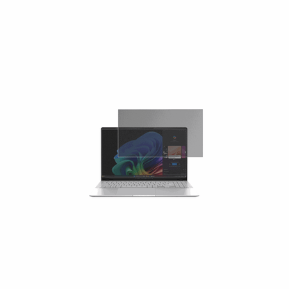 asus90nb14q2 mit aufgebrachtem dipos Displayschutz, der seitliche Einblicke blockiert