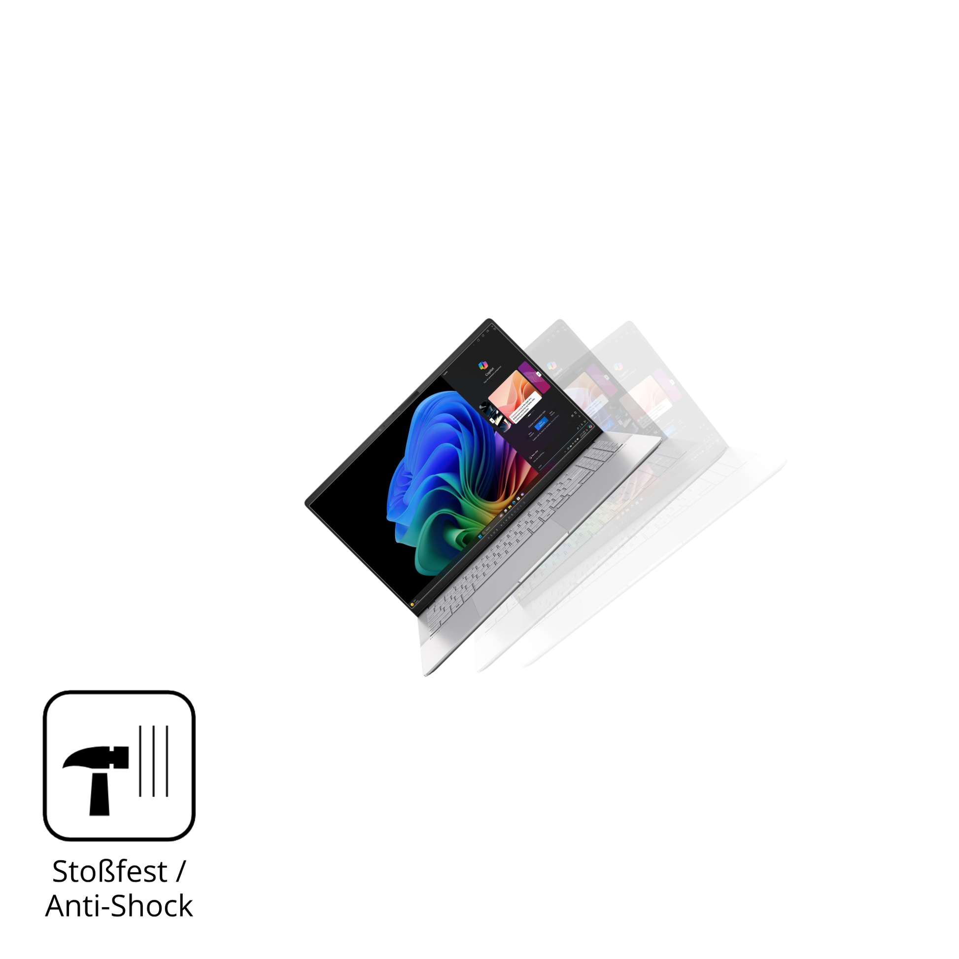 Schutz gegen Kratzer auf dem asus90nb14q2 Glas durch Schlüssel, Stöße gegen die Tischkante oder Stürze