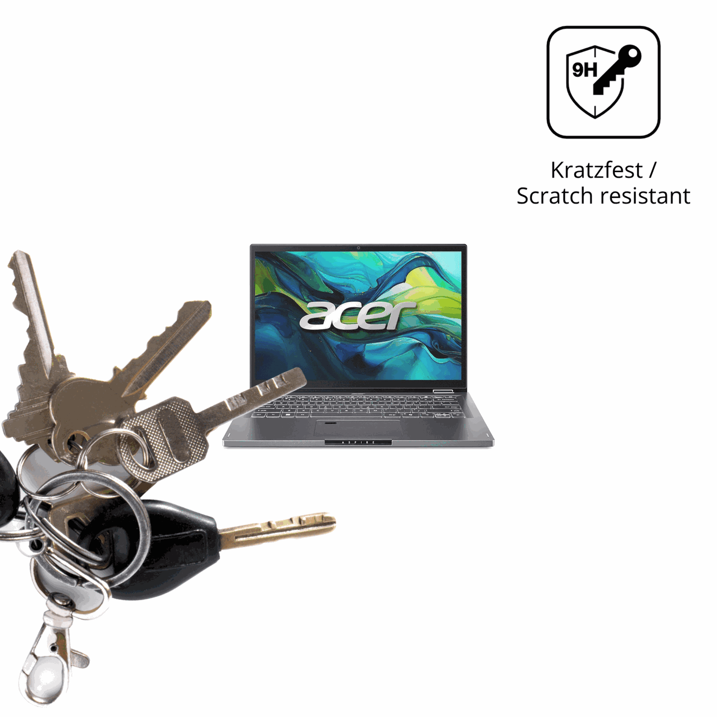 dipos Displayschutz für Asus Aspire 14, mattierte Oberfläche, robuste Festigkeit und perfekte Passform