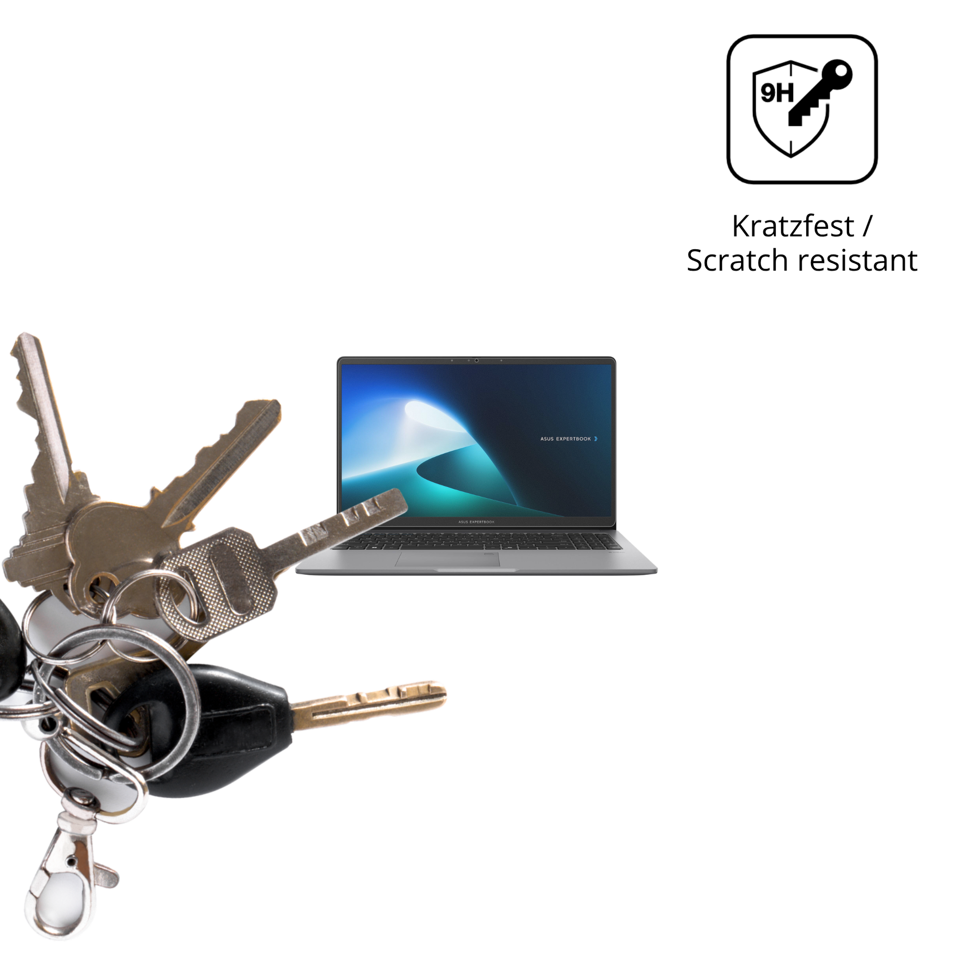 dipos Displayschutz für Asus ExpertBook P1, mattierte Oberfläche, robuste Festigkeit und perfekte Passform