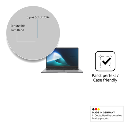 Schutzglasfolie mit optimaler Passform, zur Verwendung mit Hüllen geeignet