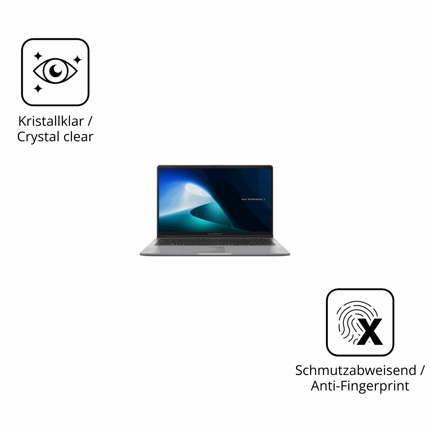Flexible TPU-Folie passend zugeschnitten für Asus ExpertBook P1, vollständige Abdeckung