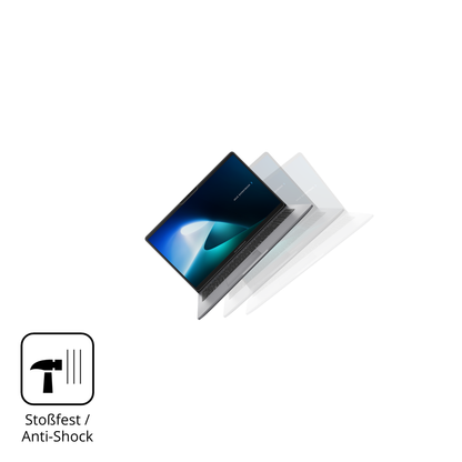 Schutz gegen Kratzer auf dem Asus ExpertBook P1 P1503CVA Glas durch Schlüssel, Stöße gegen die Tischkante oder Stürze
