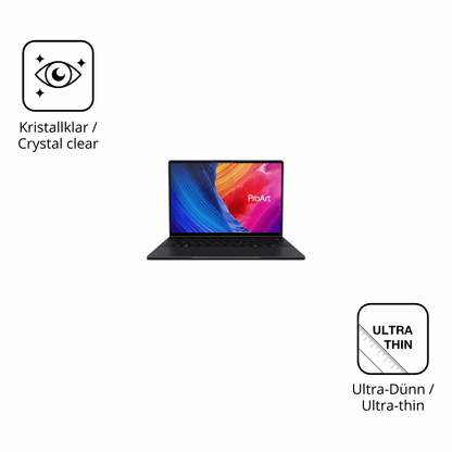Dünne und klare Folie passend zugeschnitten für ASUS ProArt P16 H7606WM