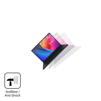 Schutz gegen Kratzer auf dem ASUS ProArt P16 H7606WM Glas durch Schlüssel, Stöße gegen die Tischkante oder Stürze