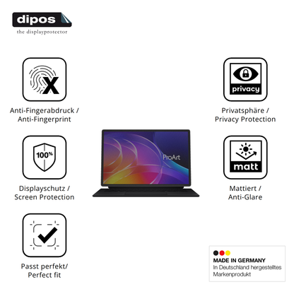 Privatsphäre-Schutz durch Sichtschutz-Folie passend zugeschnitten für ASUS ProArt PZ14