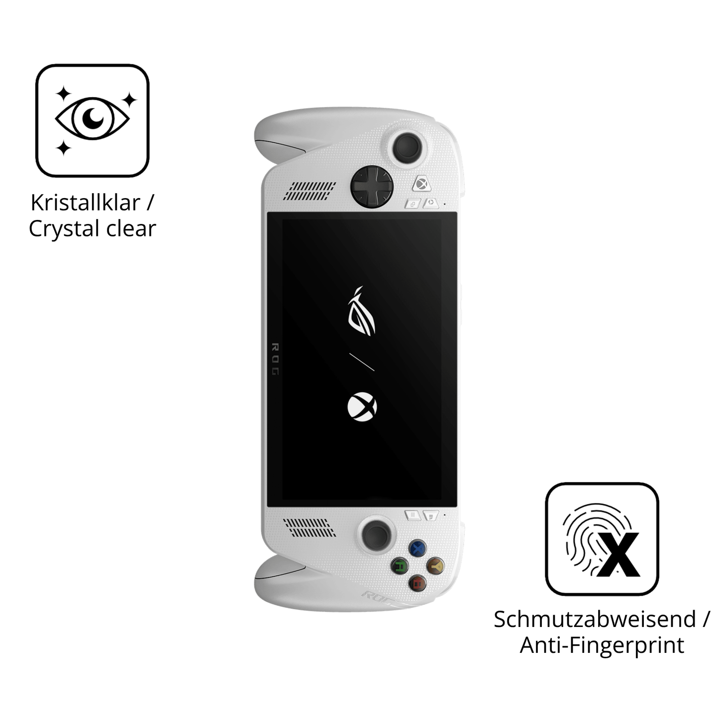 Flexible TPU-Folie passend zugeschnitten für Asus ROG Ally, vollständige Abdeckung