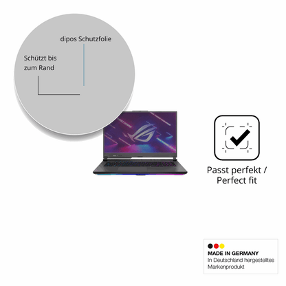 Schutz gegen Kratzer auf dem ASUS ROG Strix G17 17.3 Zoll Glas durch Schlüssel oder Ähnliches