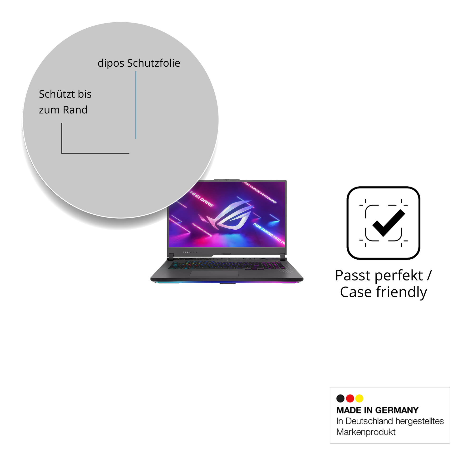 Besonders flexibler Displayschutz mit Anti-Shock-Schicht im Materialmix