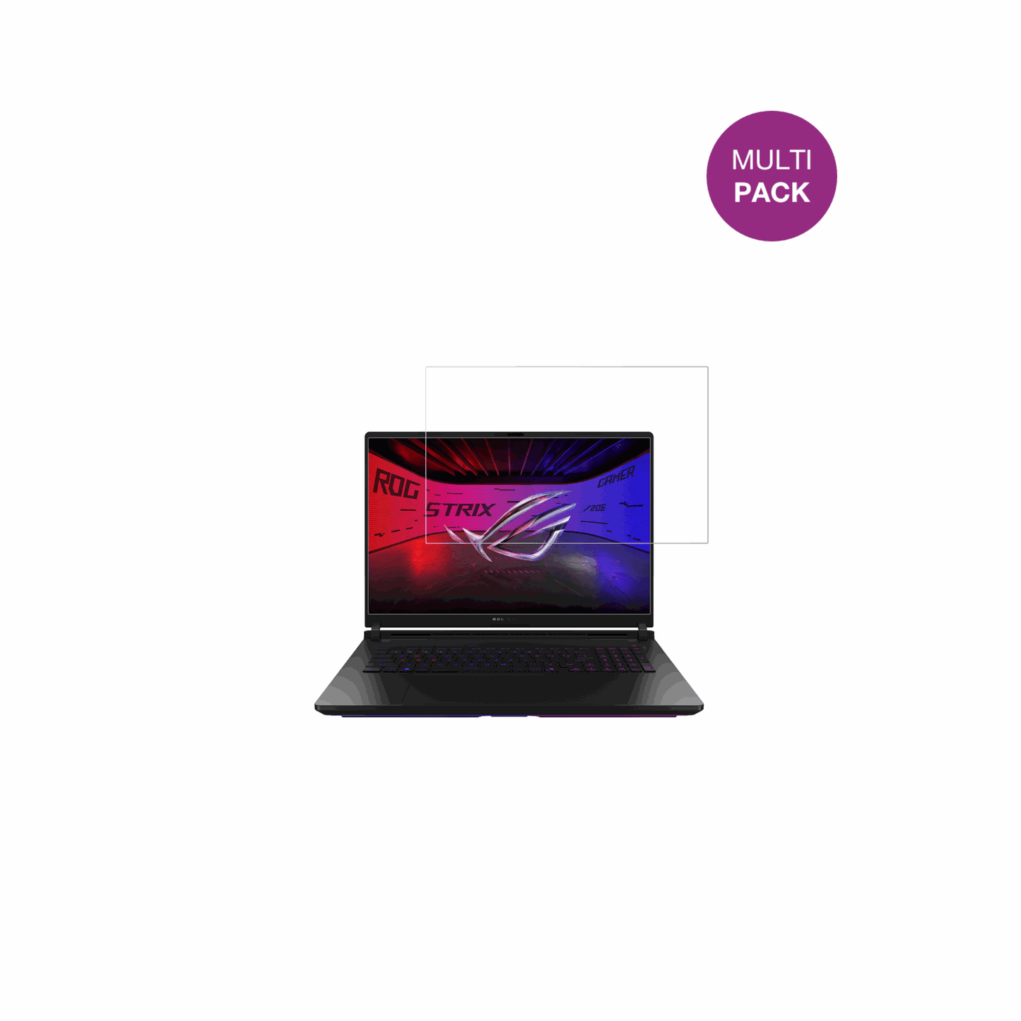 AsusROG Strix SCAR 18 2025 mit aufgebrachter dipos Displayschutzfolie, glasklare Darstellung ohne Einschränkungen