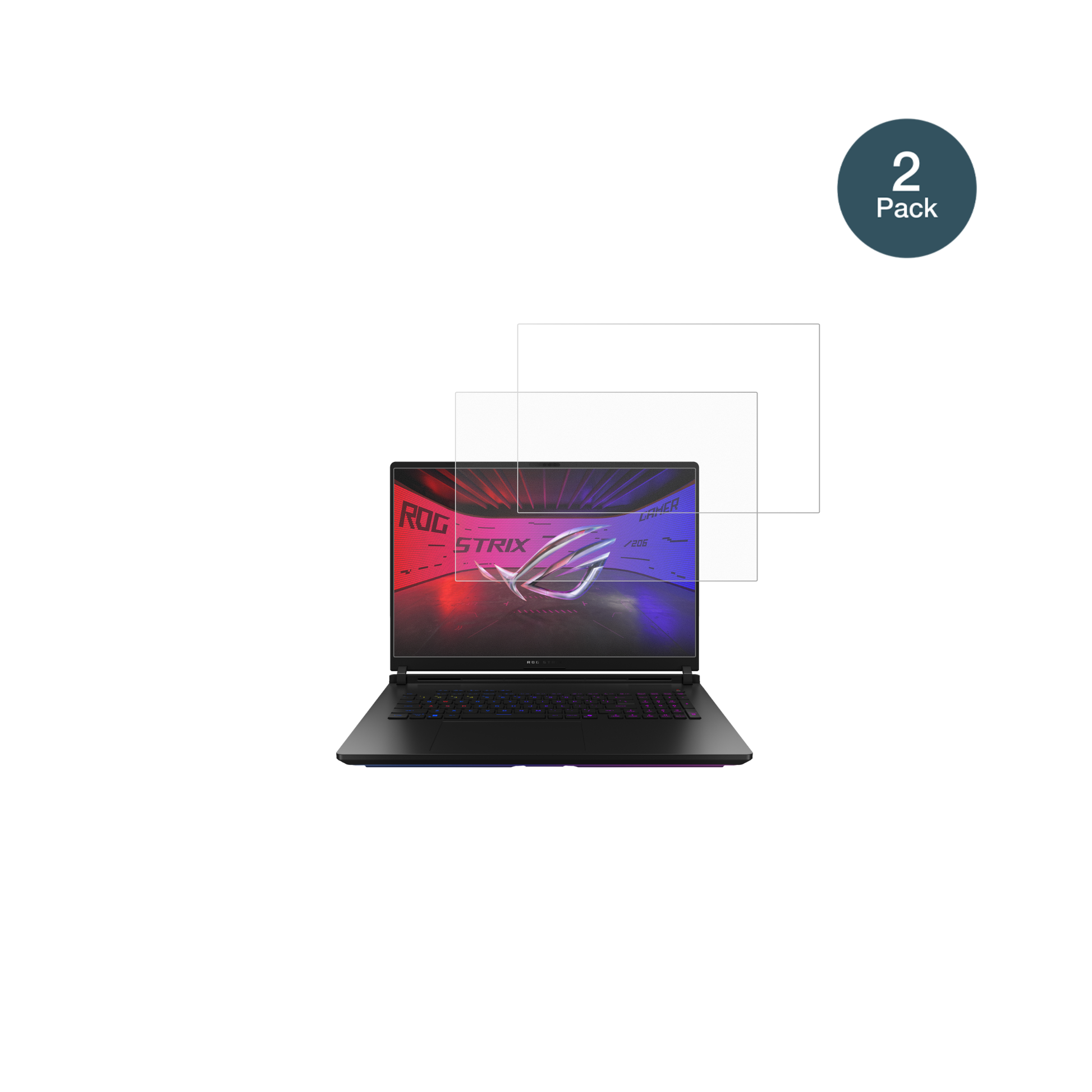 AsusROG Strix SCAR 18 2025 mit aufgebrachter dipos Panzerfolie, die lästige Fingerabdrücke minimiert