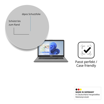 Schutzglasfolie mit optimaler Passform, zur Verwendung mit Hüllen geeignet