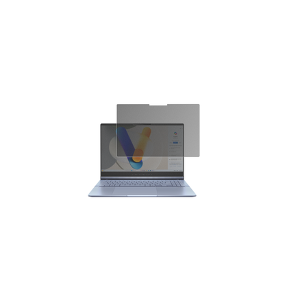 asusvivobook s15 mit aufgebrachtem dipos Displayschutz, der seitliche Einblicke blockiert