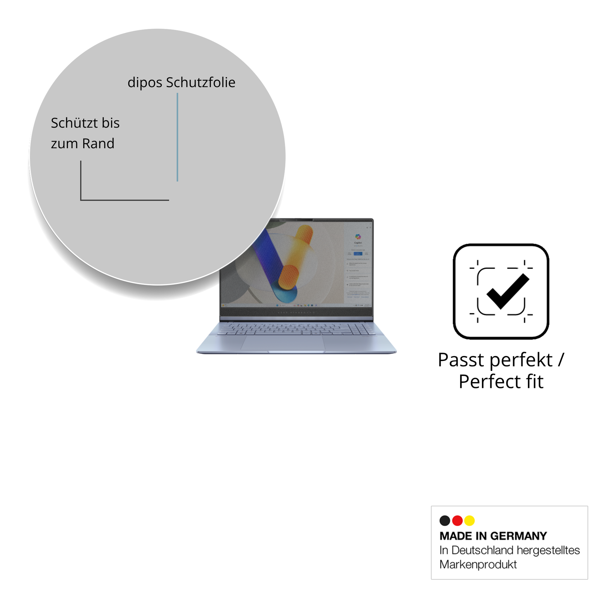 Schutz gegen Kratzer auf dem asusvivobook s15 Glas durch Schlüssel oder Ähnliches