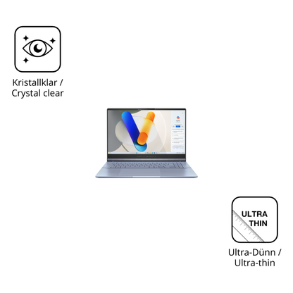 Dünne und klare Folie passend zugeschnitten für asusvivobook s15