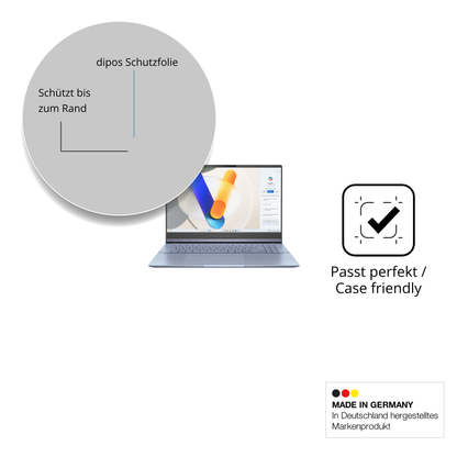 Schutzglasfolie mit optimaler Passform, zur Verwendung mit Hüllen geeignet