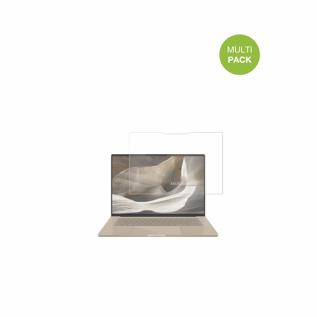 ASUSZenBook A16 16 Zoll mit aufgebrachter dipos Displayschutzfolie, die lästige Fingerabdrücke minimiert