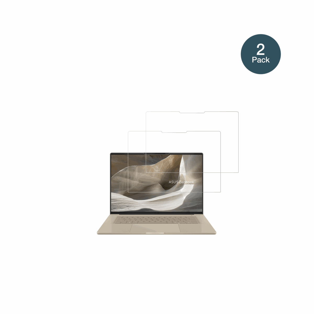 ASUSZenBook A16 16 Zoll mit aufgebrachter dipos Flex Schutzfolie, glasklare Darstellung ohne Einschränkungen