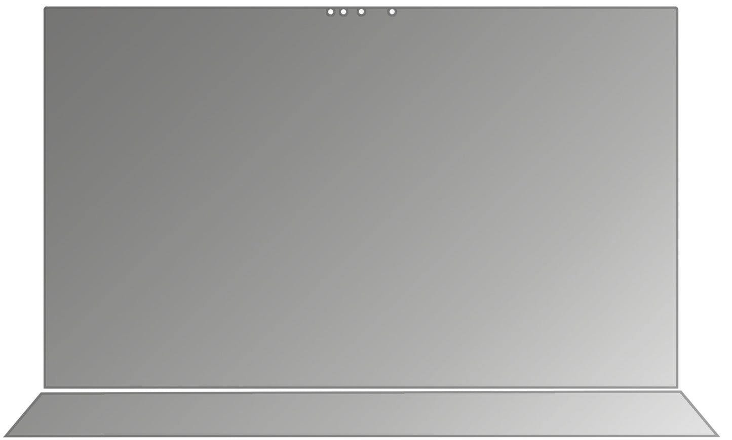 Blickschutzfolie für Asus ZenBook Pro Duo matt Schutzfolie Privacy