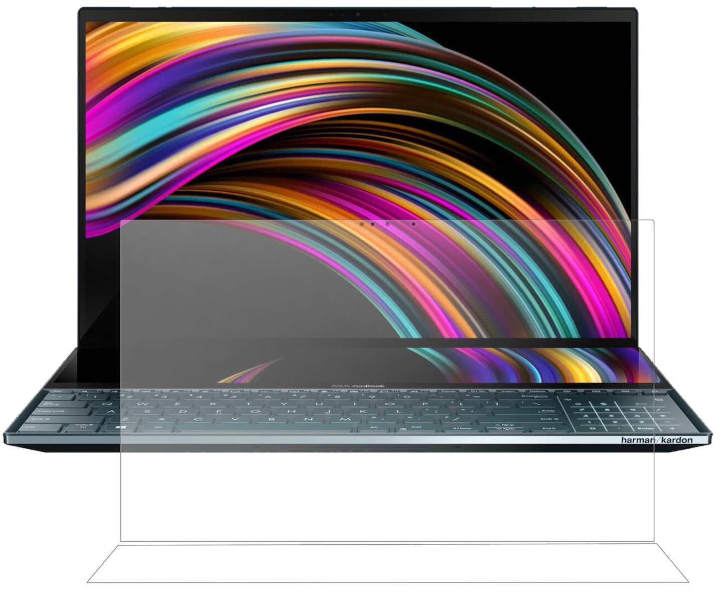 Blickschutzfolie für Asus ZenBook Pro Duo matt Schutzfolie Privacy