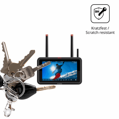 dipos Displayschutz f�r Atomos Ninja TX, transparente Oberfl�che, perfekte Passform auch f�r die Rundungen