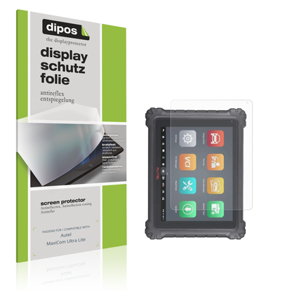 Matte Displayschutzfolie von dipos passend für Autel MaxiCom Ultra Lite, präziser Zuschnitt und blasenfrei montiert