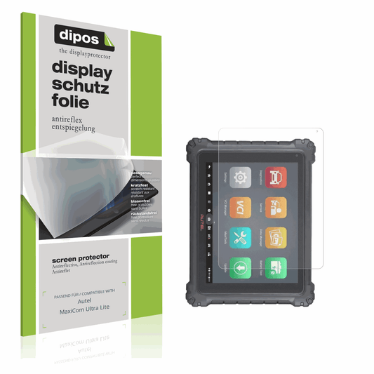 Matte Displayschutzfolie von dipos passend für Autel MaxiCom Ultra Lite, präziser Zuschnitt und blasenfrei montiert