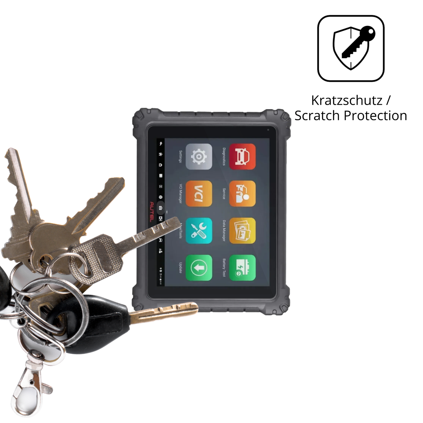 Schutz gegen Kratzer auf dem Autel MaxiCom Ultra Lite Glas durch Schlüssel oder Ähnliches