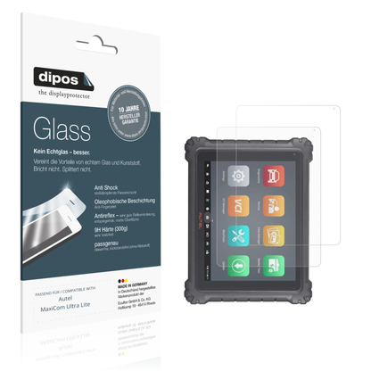 Matte Displayschutzfolie von dipos passend für Autel MaxiCom Ultra Lite, 9H kratzfest und blasenfrei montiert