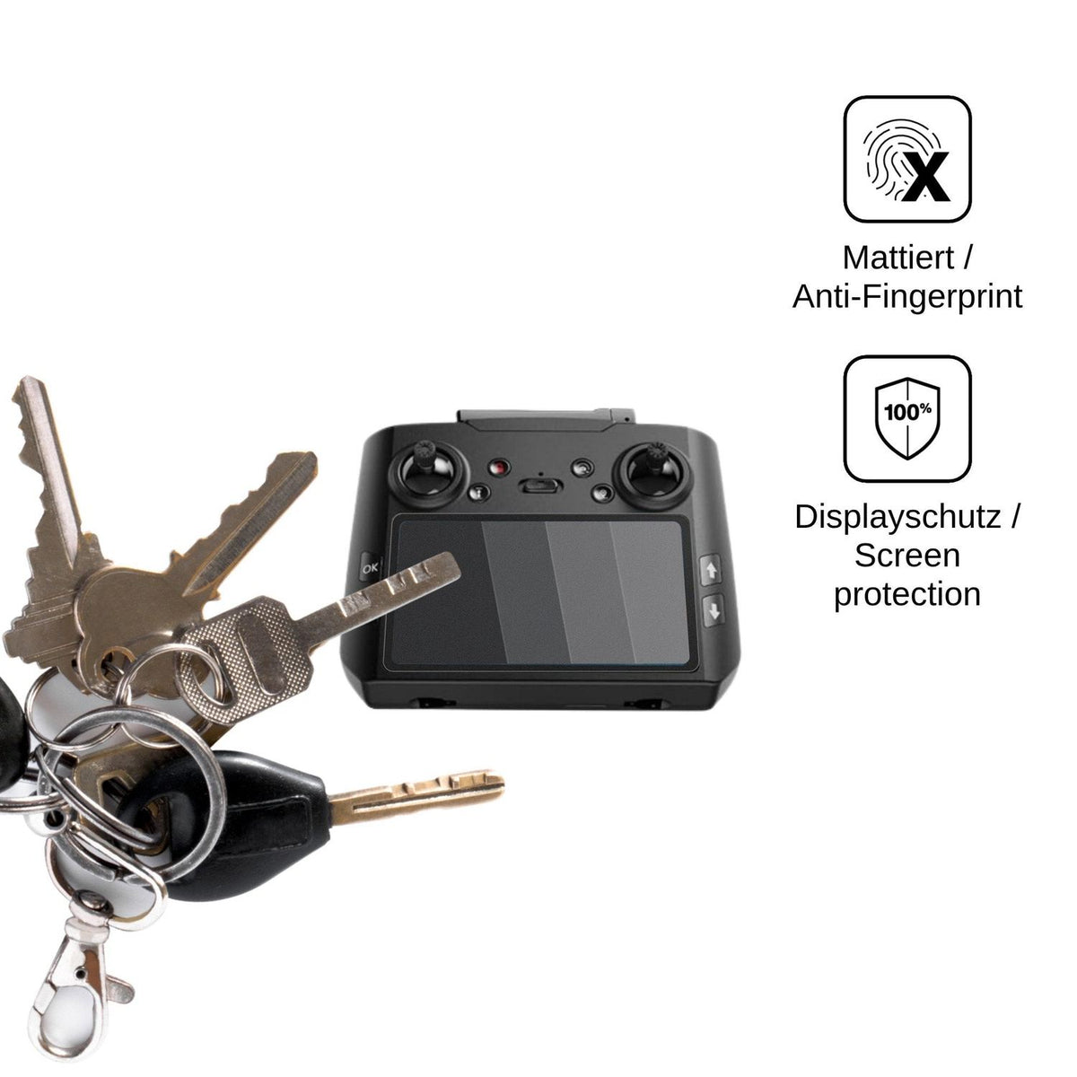 Blickschutzfolie für AVIALOGIC G10 Remote matt Schutzfolie Privacy