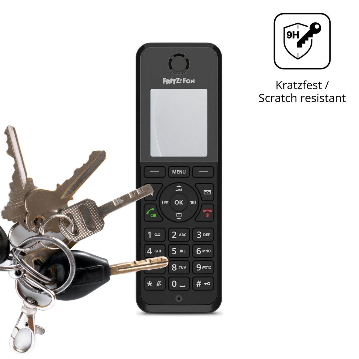 dipos Displayschutz für AVM FritzFon M3, mattierte Oberfläche, robuste Festigkeit und perfekte Passform