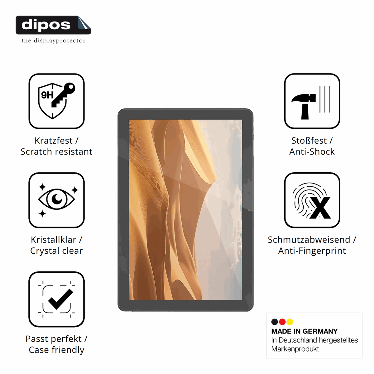 Displayschutz hergestellt in Deutschland, höchste Qualität made in Germany