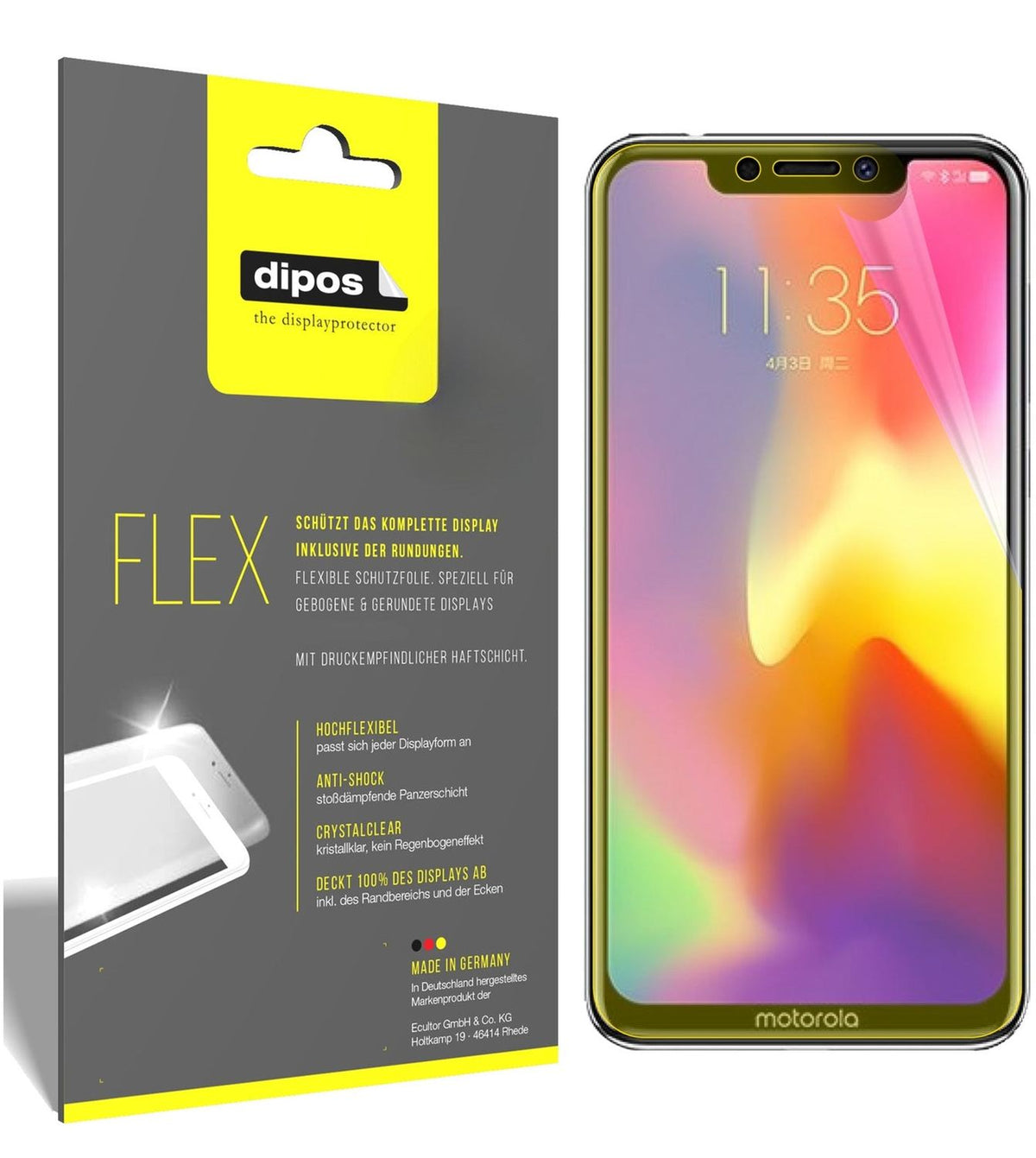 2x 3D Full Cover Schutzfolie für Motorola P30