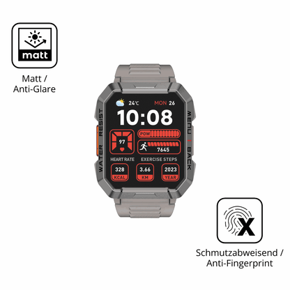 6x Schutzfolie matt für Blackview W60 Smartwatch 2.01 Zoll Display-Schutzfolie