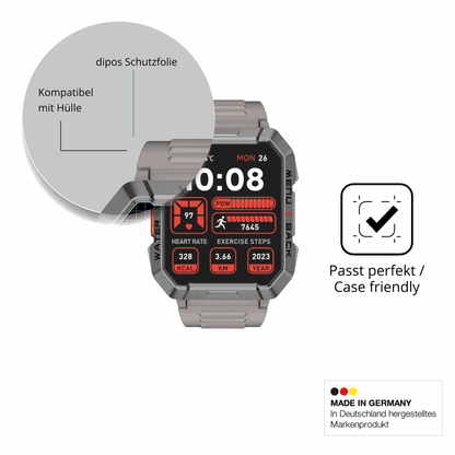 6x Schutzfolie matt für Blackview W60 Smartwatch 2.01 Zoll Display-Schutzfolie