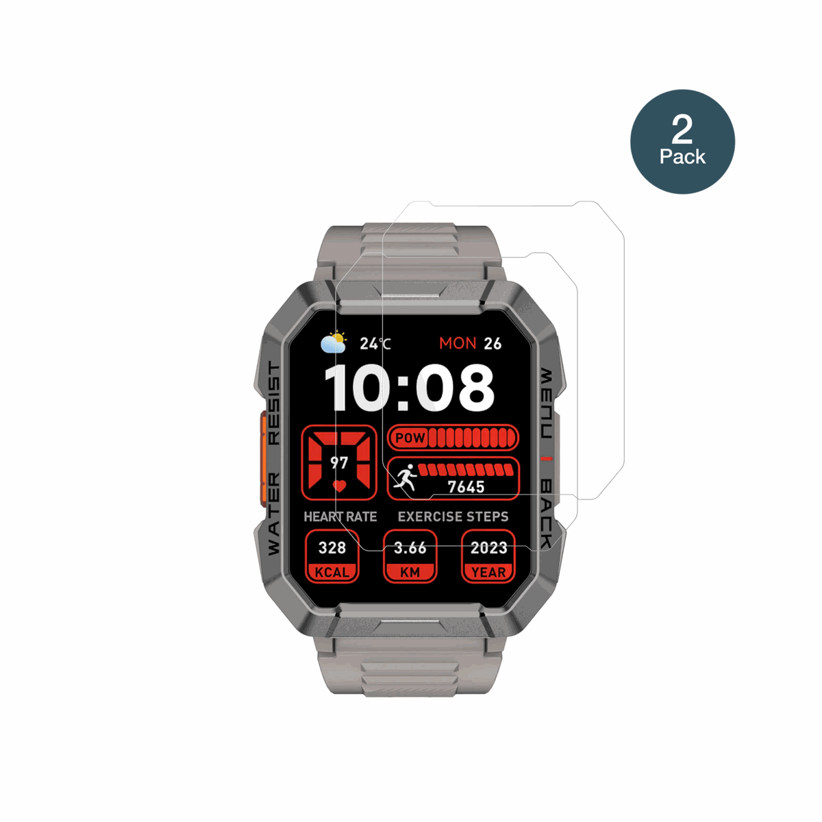 2x 9H Schutzfolie für Blackview W60 Smartwatch 2.01 Zoll Panzerfolie