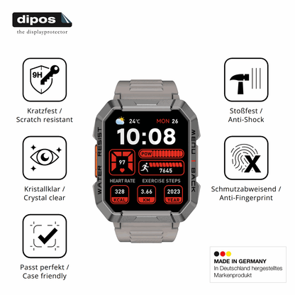 2x 9H Schutzfolie für Blackview W60 Smartwatch 2.01 Zoll Panzerfolie